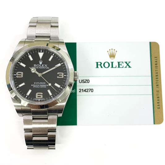 Rolex Explorer Black Dial 214270