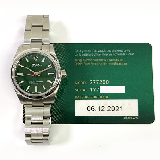 Rolex Oyster Perpetual 31mm Green Dial 277200