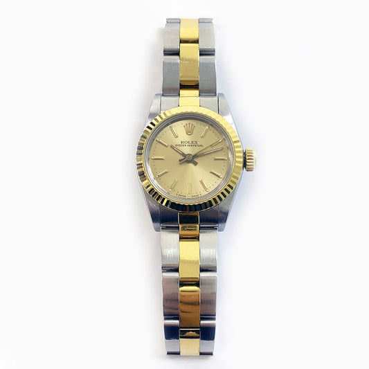 Rolex Oyster Perpetual Lady Champagne Dial 67193