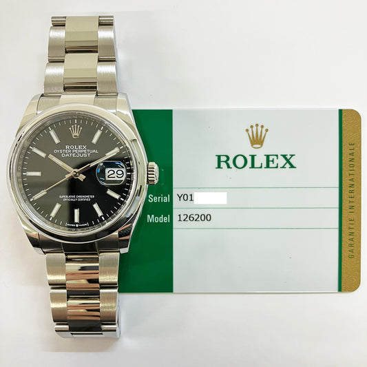 Rolex Datejust 36mm Black Dial 126200