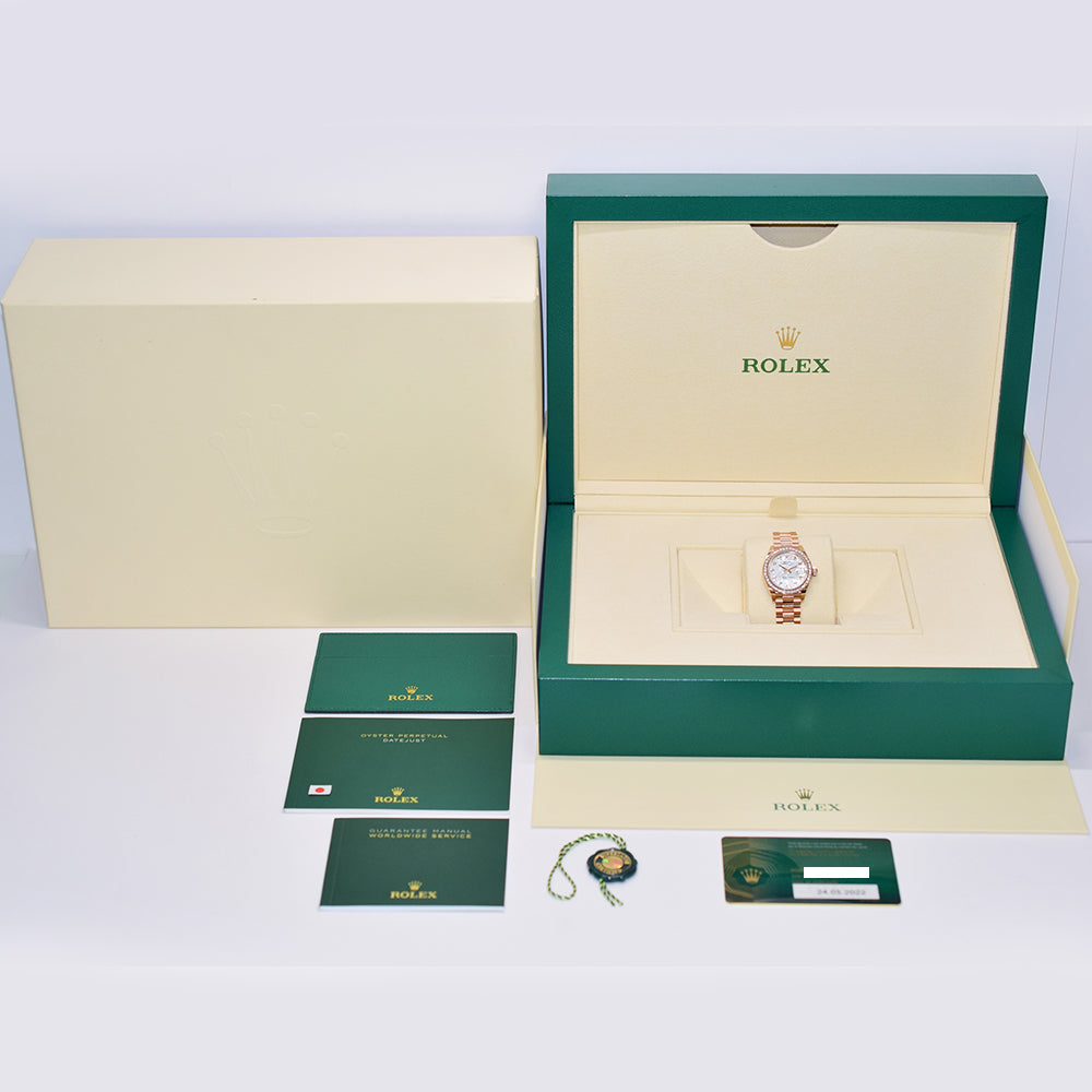 Rolex Lady Datejust 28mm White Mop Diamond Dial 279135RBR (2022)