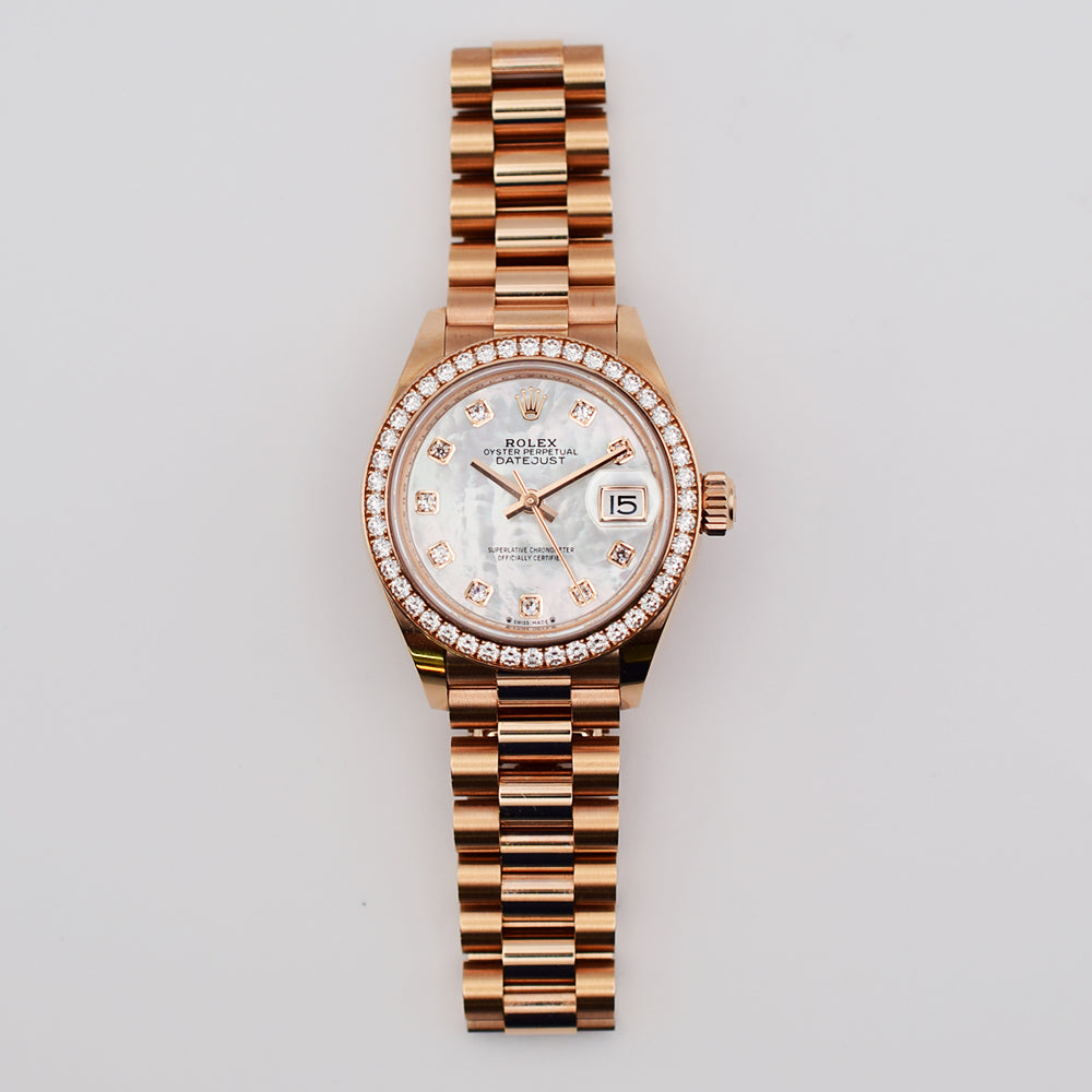 Rolex Lady Datejust 28mm White Mop Diamond Dial 279135RBR (2022)
