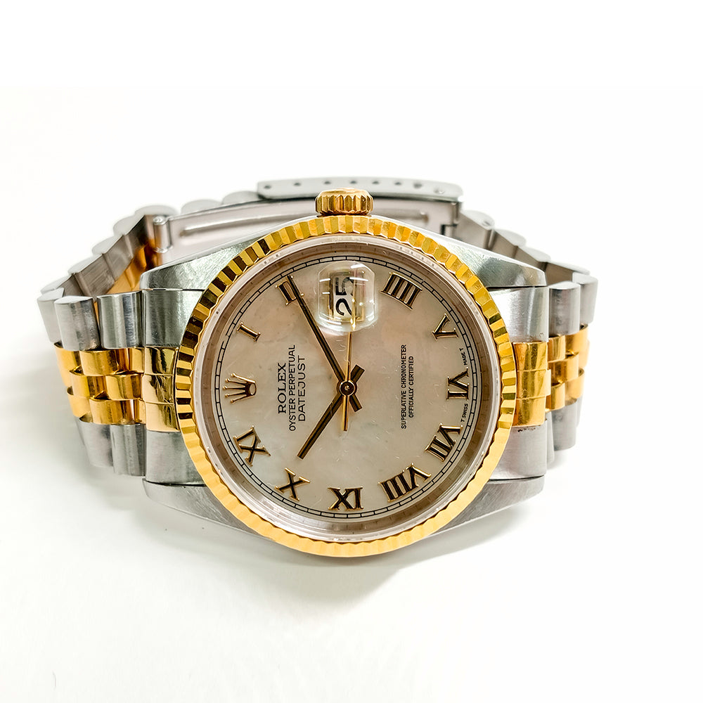 Rolex Datejust 36mm Champagne Roman Dial 16233NR (1996)