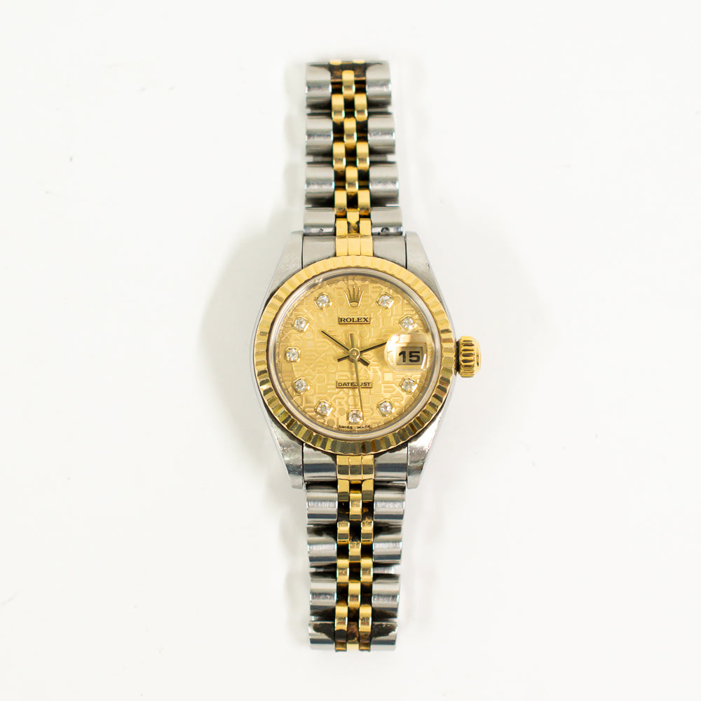 Rolex Lady Datejust 26mm Champagne Jubilee Diamond Dial 79173G (2002)