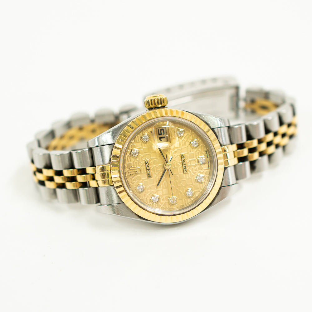 Rolex Lady Datejust 26mm Champagne Jubilee Diamond Dial 79173G (2002)