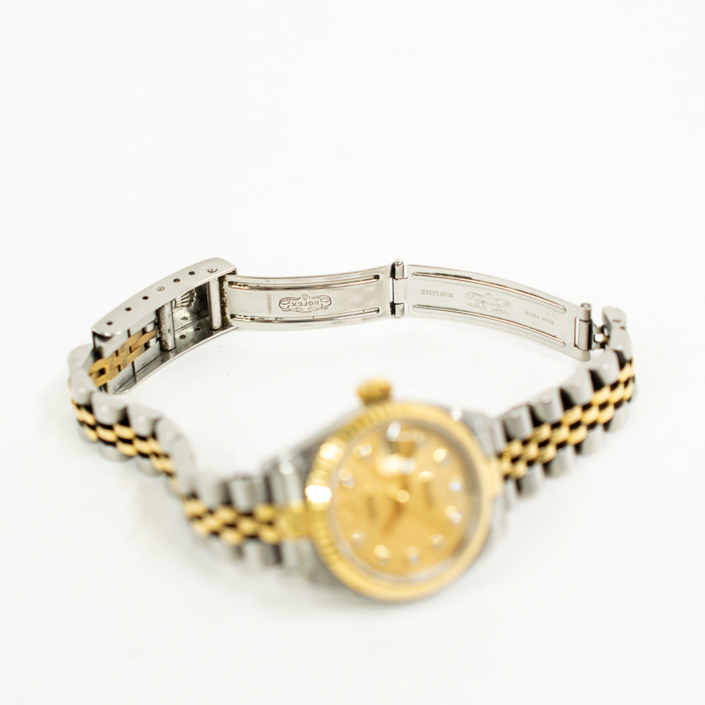 Rolex Lady Datejust 26mm Champagne Jubilee Diamond Dial 79173G (2002)