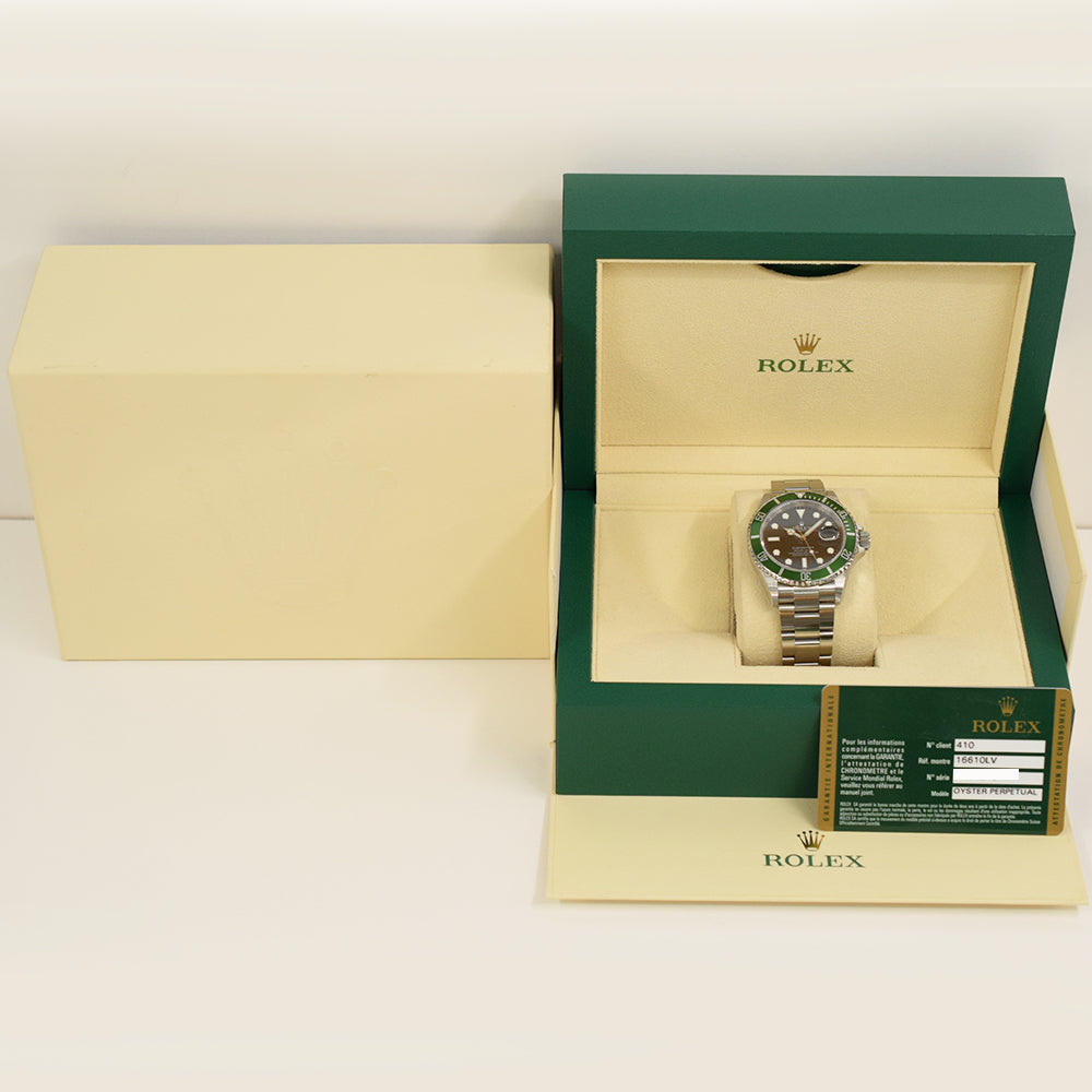 Rolex Submariner Date 40mm Kermit Dial 16610LV 2010)