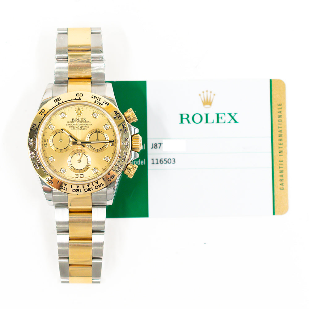 Rolex Daytona Champagne Diamond Dial 116503G
