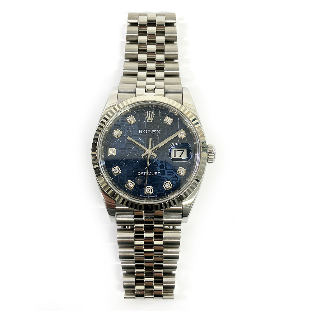 Rolex Datejust 36mm Blue Jubilee Diamond Dial 126234 (2019)