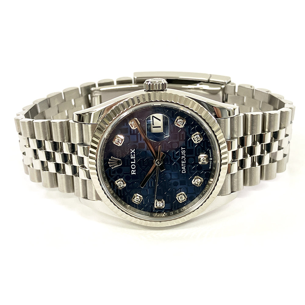 Rolex Datejust 36mm Blue Jubilee Diamond Dial 126234 (2019)