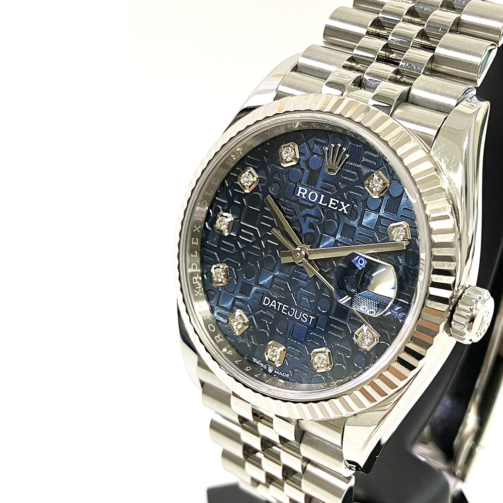Rolex Datejust 36mm Blue Jubilee Diamond Dial 126234 (2019)