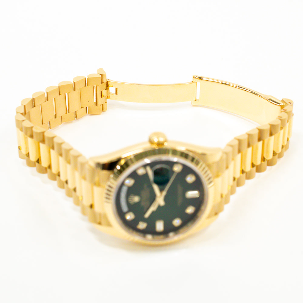Rolex Day-Date 36mm Green Diamond Dial 128238A (2023)