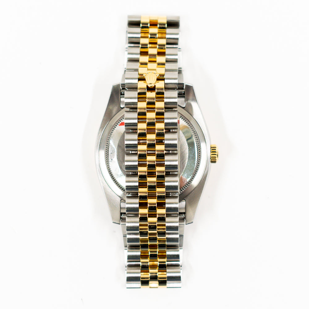 Rolex Datejust 36mm Black Sunbeam Roman Dial 116233 (2007)