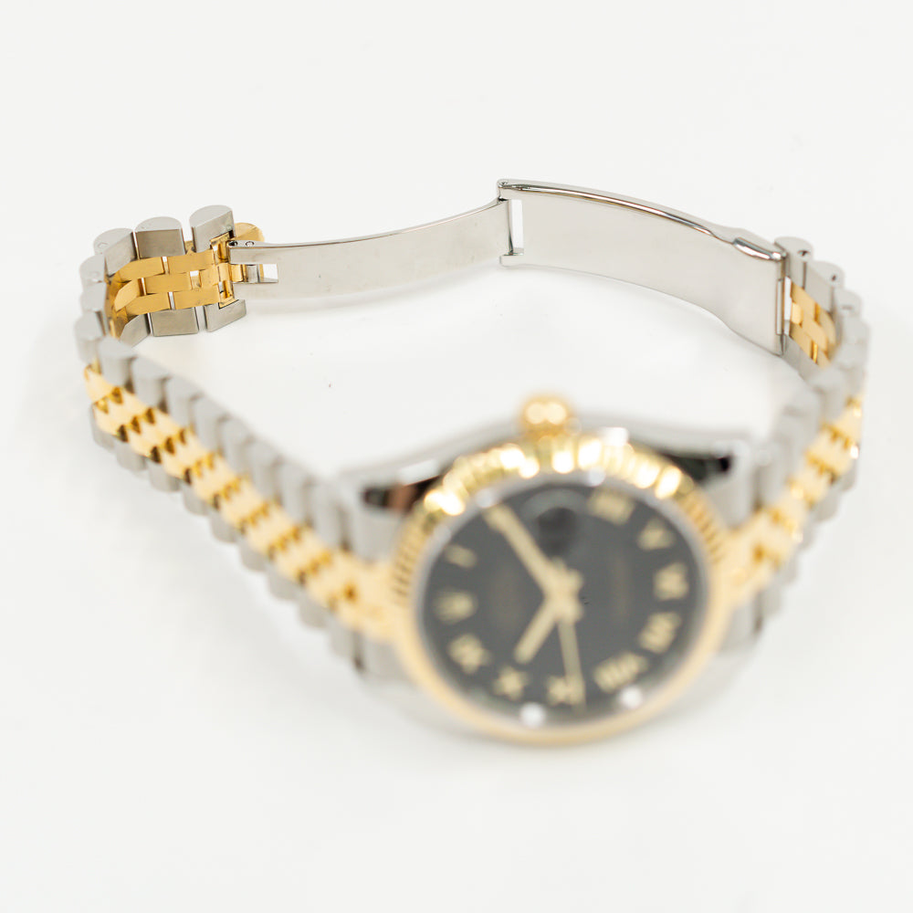 Rolex Datejust 36mm Black Sunbeam Roman Dial 116233 (2007)