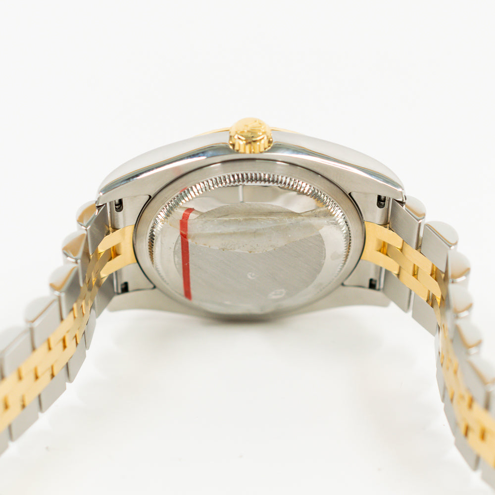 Rolex Datejust 36mm Black Sunbeam Roman Dial 116233 (2007)