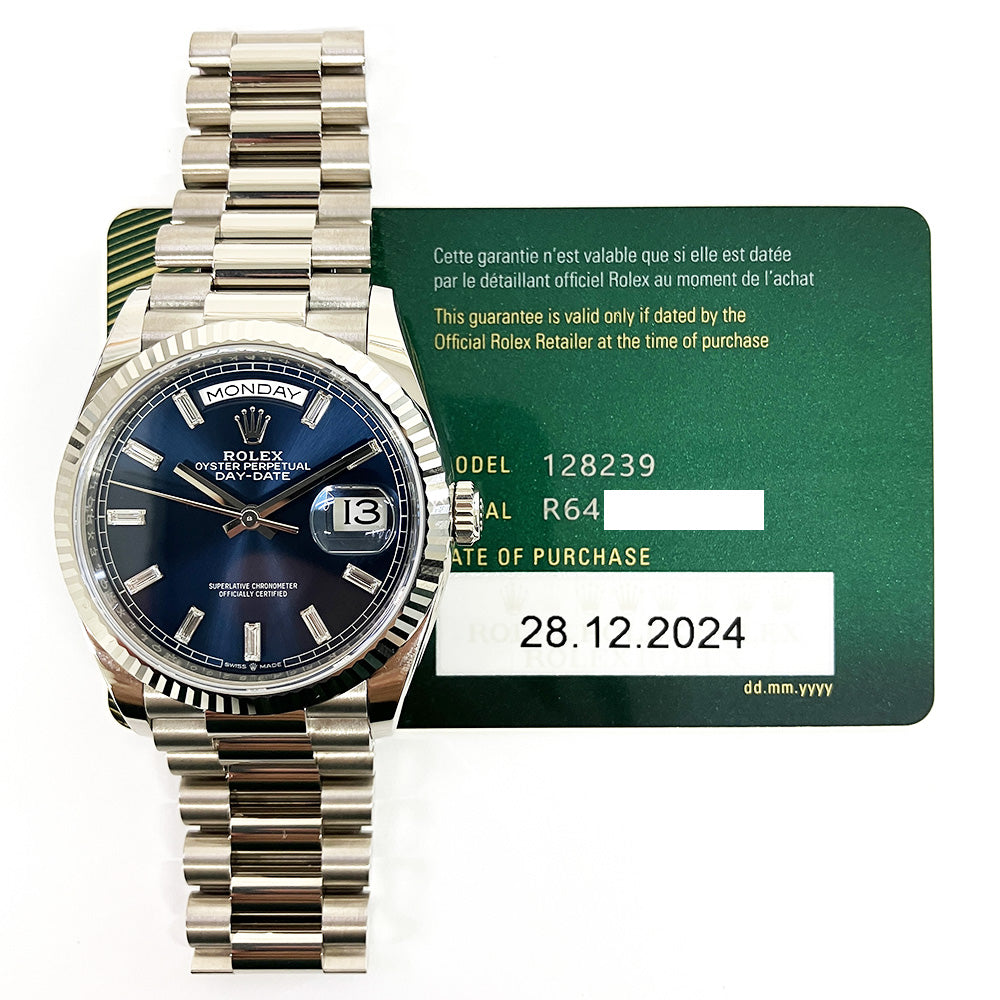 Rolex Day-Date 36mm Blue Diamond Dial 128239A (2024)