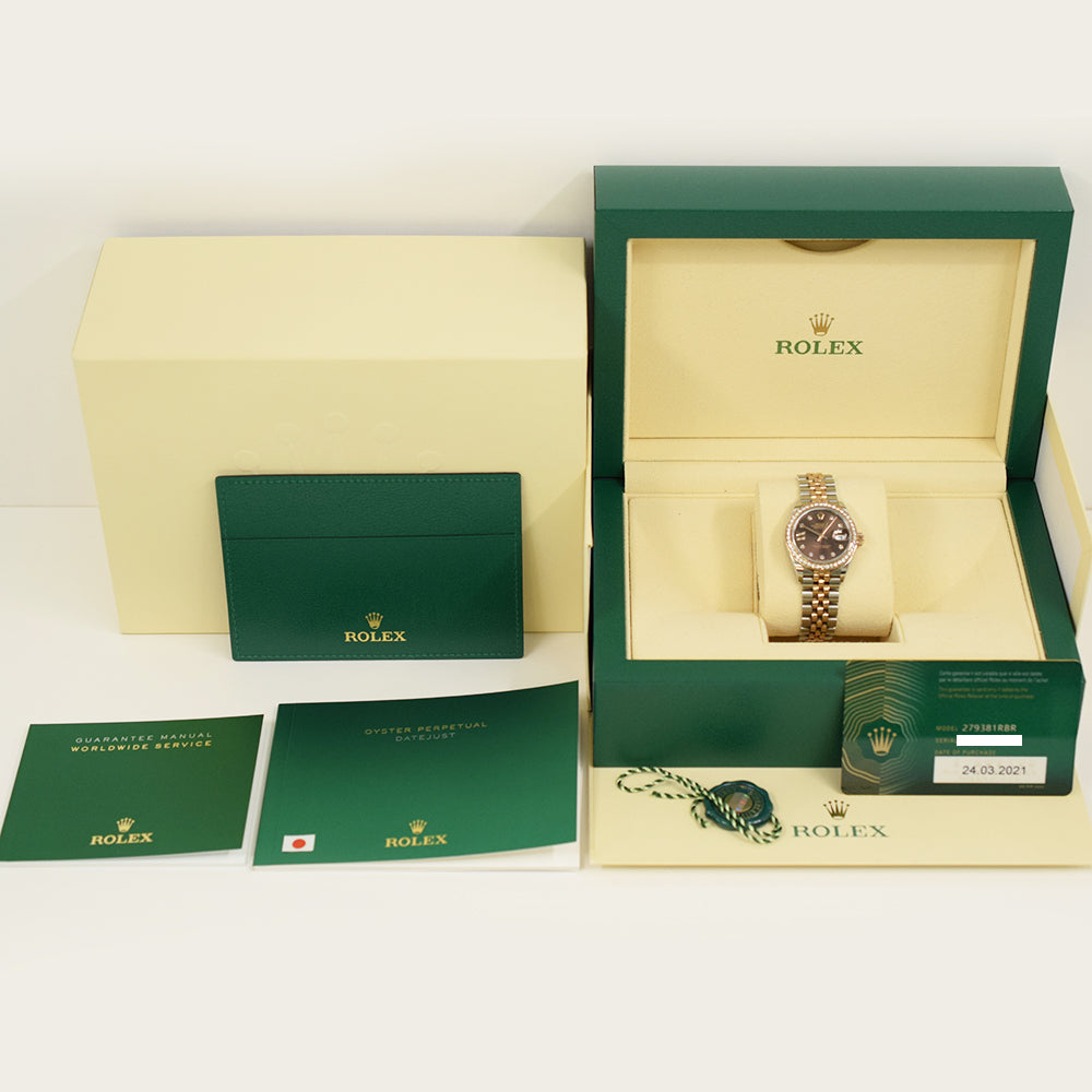 Rolex Datejust 28mm Chocolate Diamond Dial 279381RBR (2021)
