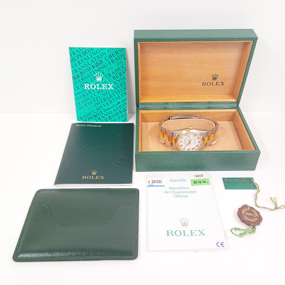Rolex Datejust 36mm White Roman Dial 16203 (2003)