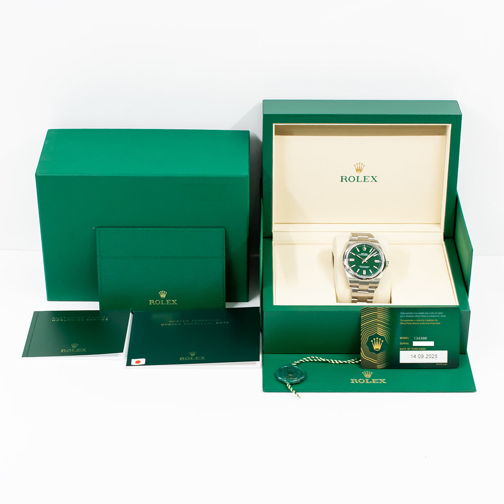 Rolex Oyster Perpetual 41mm Green Dial 134300 (2025)