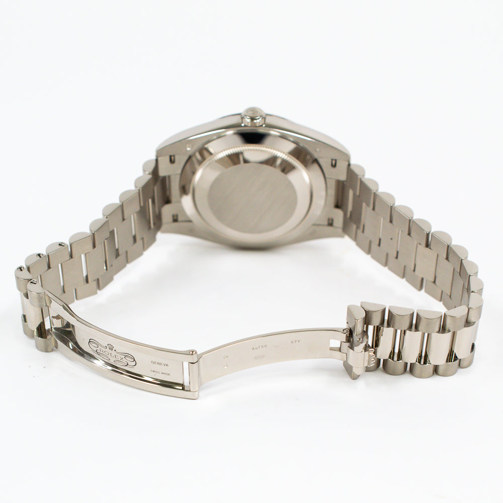 Rolex Day-Date 40mm Silver Stripes Dial 228239 (2021)