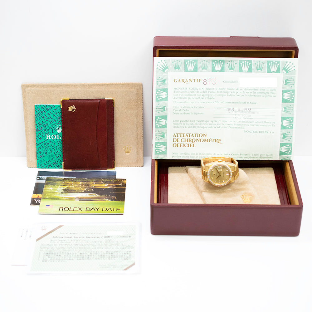 Rolex Day-Date 36mm Champagne Diamond 18048 (1988)