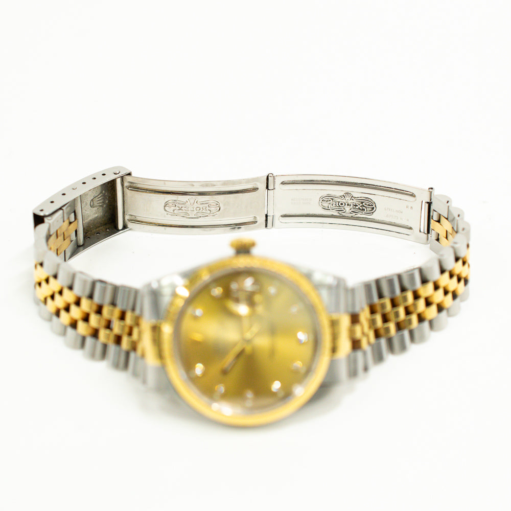 Rolex Datejust 36mm Champagne Diamond Dial 16233G