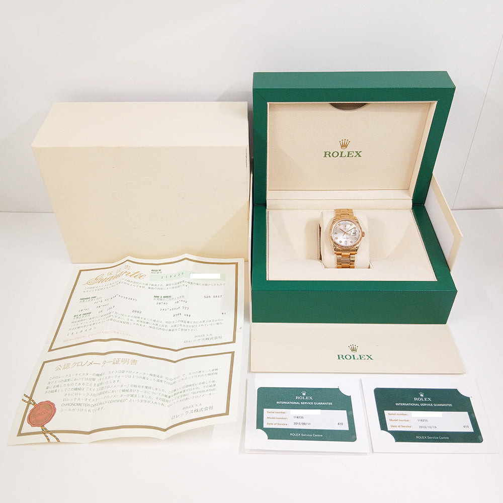 Rolex Day-Date 36mm Pink Diamond Dial 118235A (2002)
