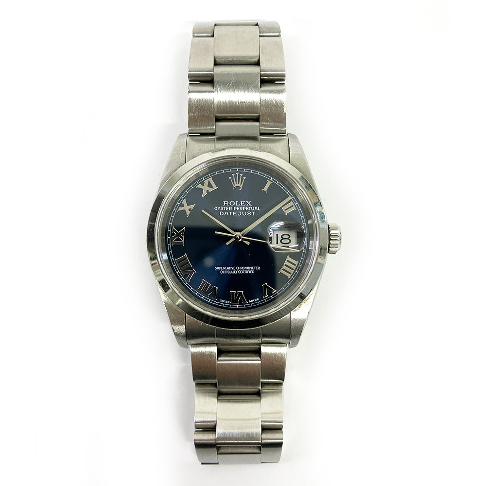 Rolex Datejust 36mm Blue Roman Dial 16200 (2003)