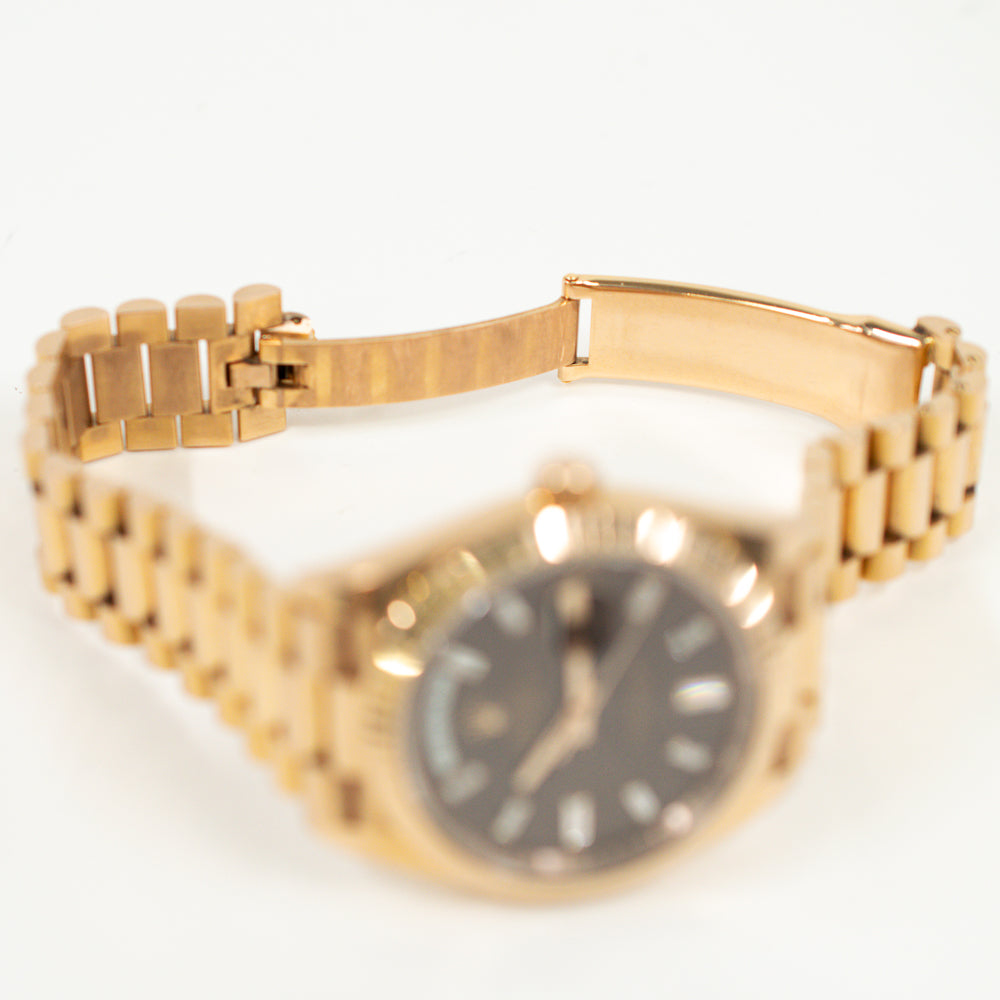 Rolex Day-Date 40mm Chocolate Diamond Dial 228235 (2017)