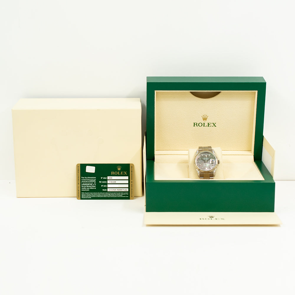 Rolex Day-Date 36mm Black Mop Diamond Dial 118339NCA (2014)