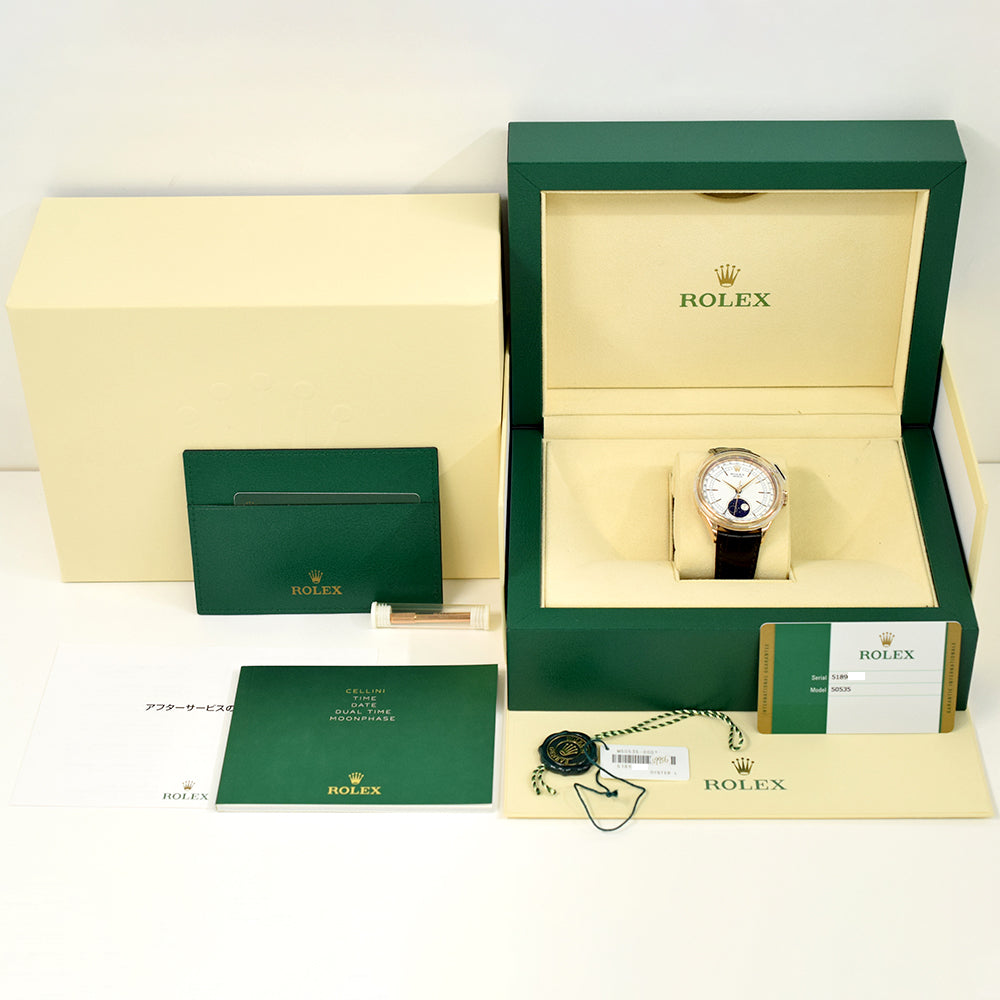 Rolex Cellini Moonphase 39mm White Dial 50535 (2019)