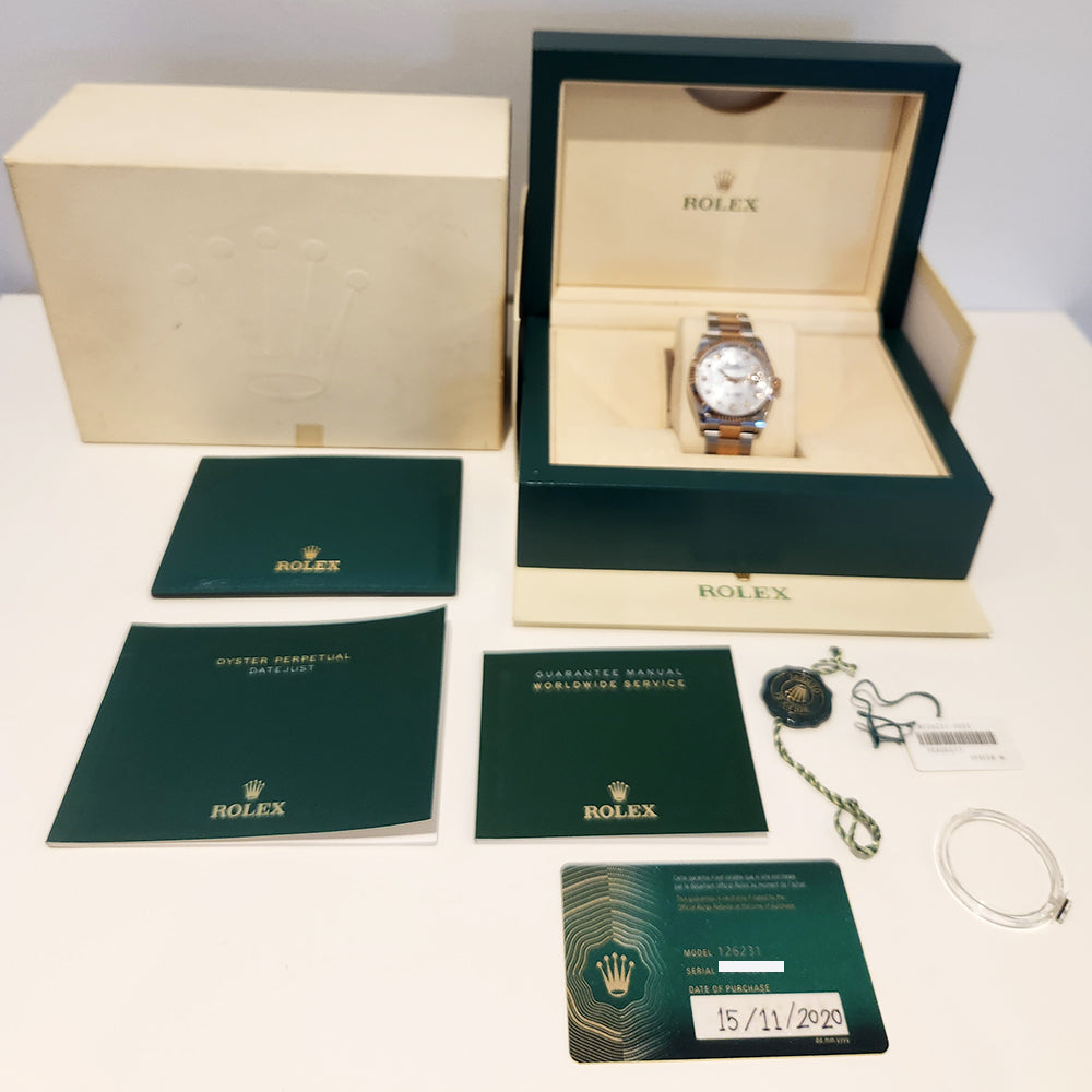 Rolex Datejust 36mm White Mop Diamond Dial 126231 (2020)
