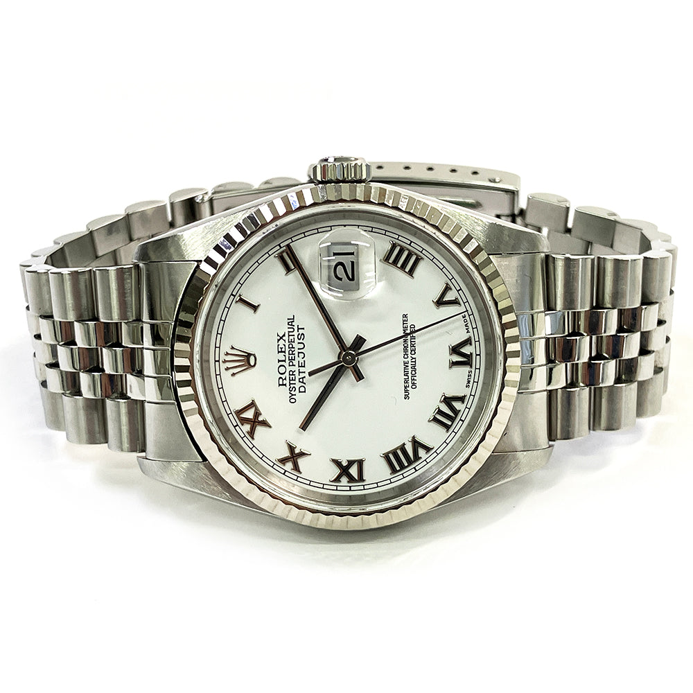 Rolex Datejust 36mm White Roman Dial 16234