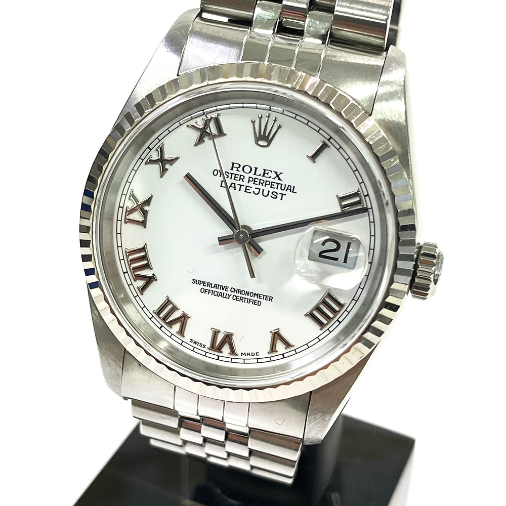 Rolex Datejust 36mm White Roman Dial 16234