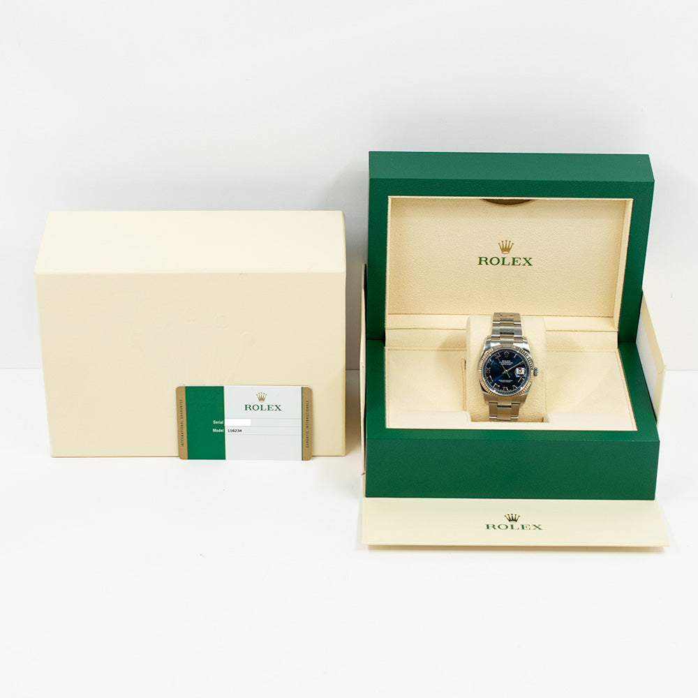 Rolex Datejust 36mm Blue Roman Dial 116234 (2016)
