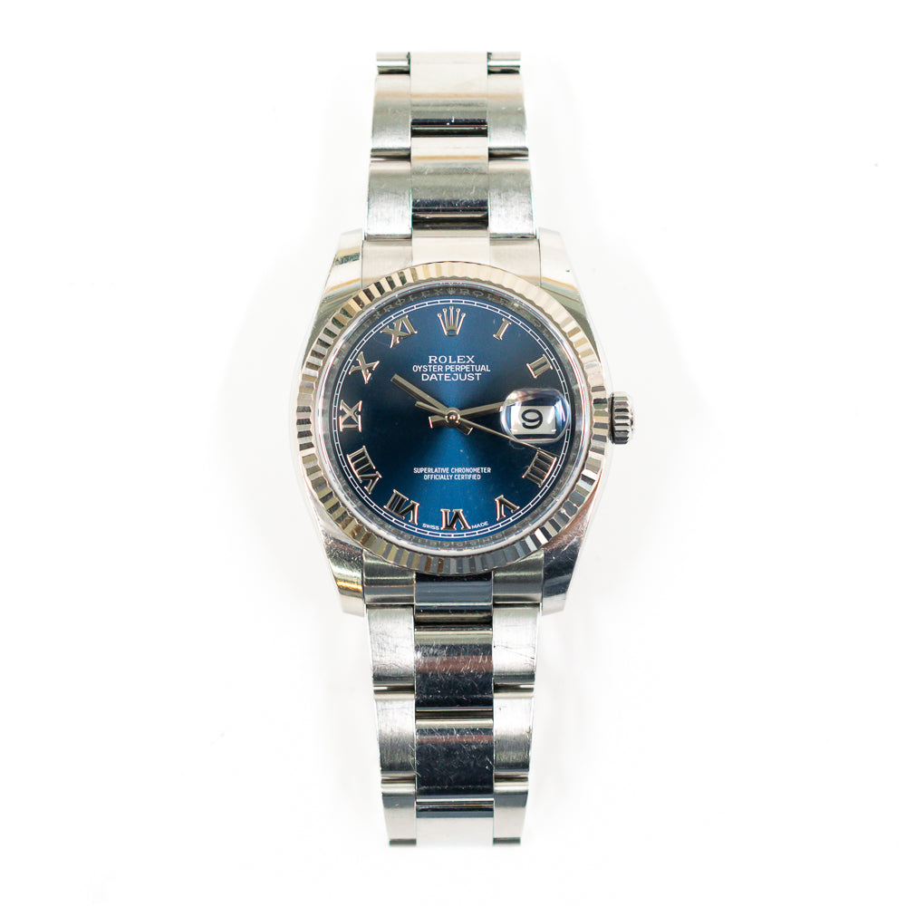 Rolex Datejust 36mm Blue Roman Dial 116234 (2016)