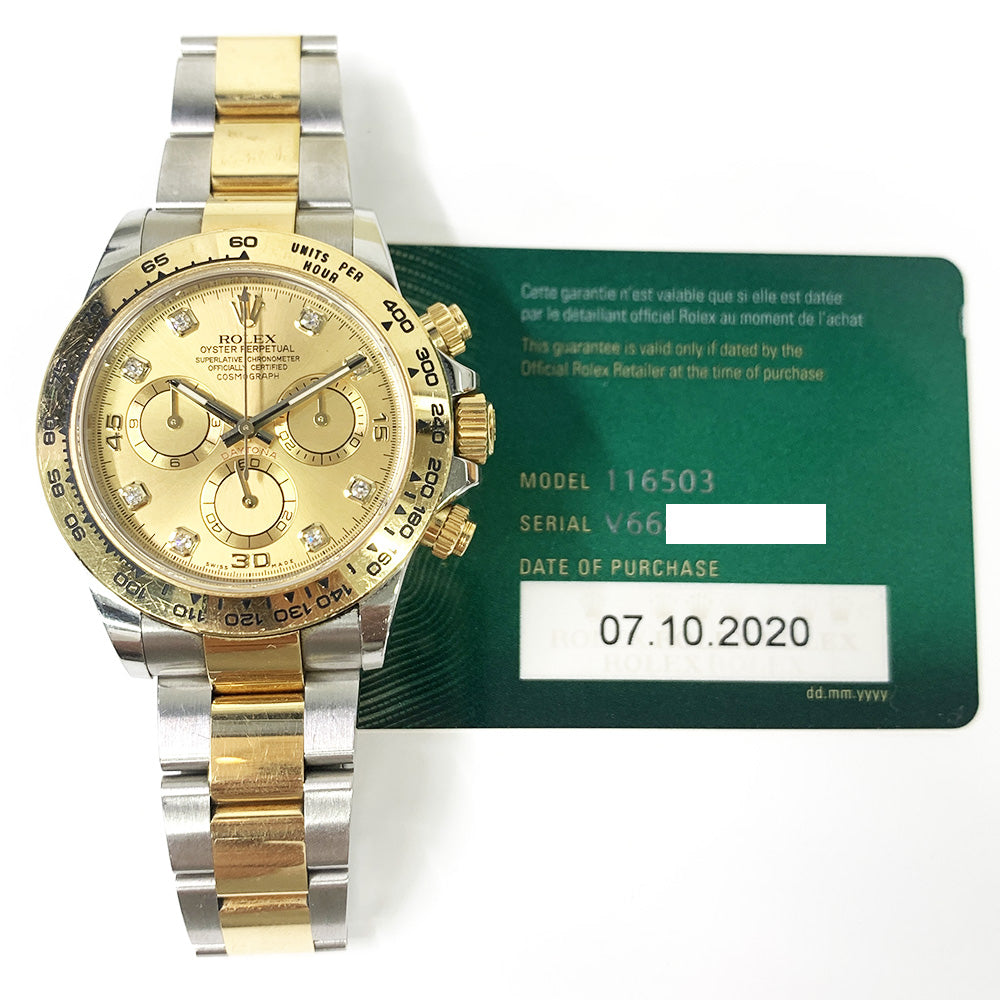 Rolex Daytona Champagne Diamond Dial 116503 (2020)