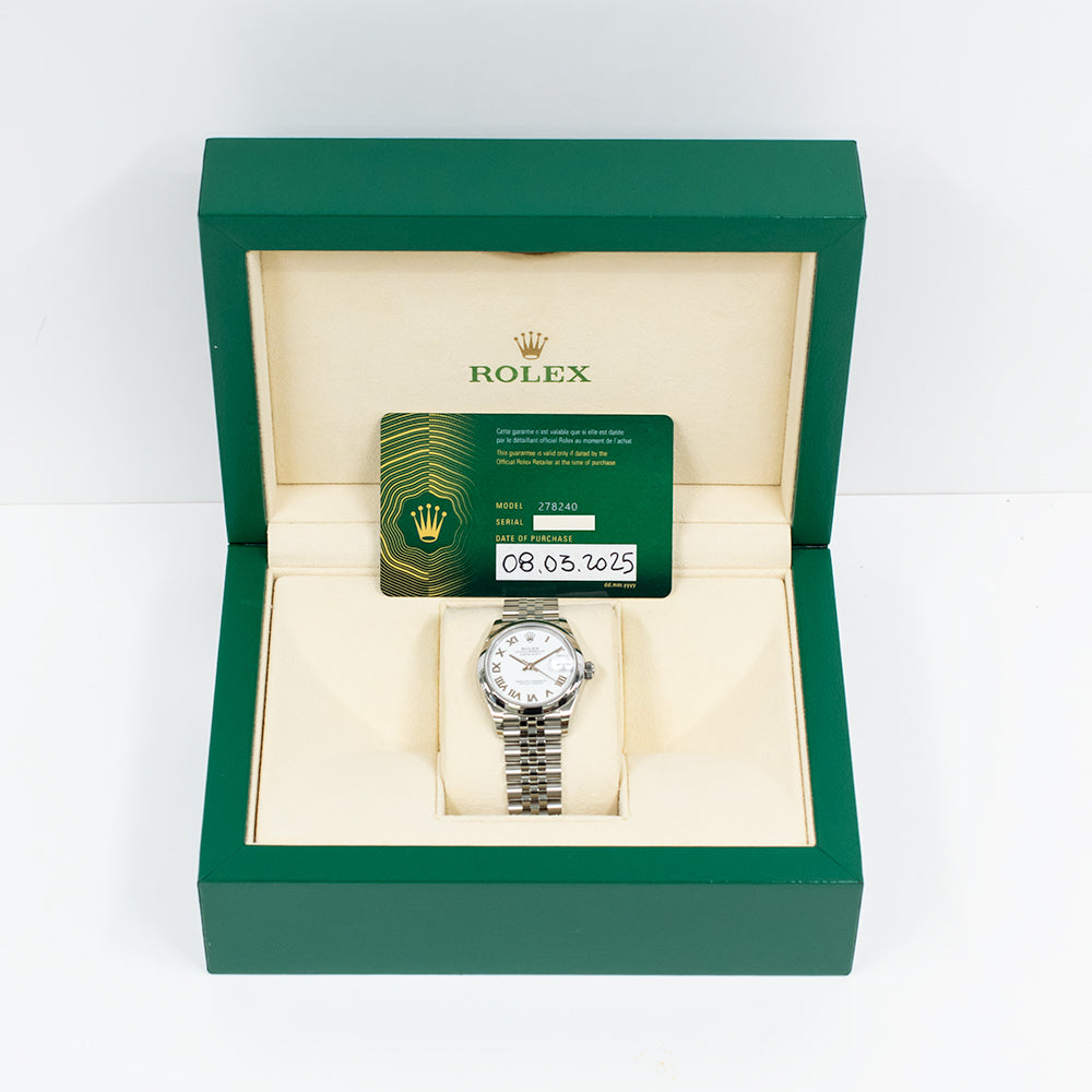 Rolex Datejust 31mm White Roman Dial 278240 (2025)