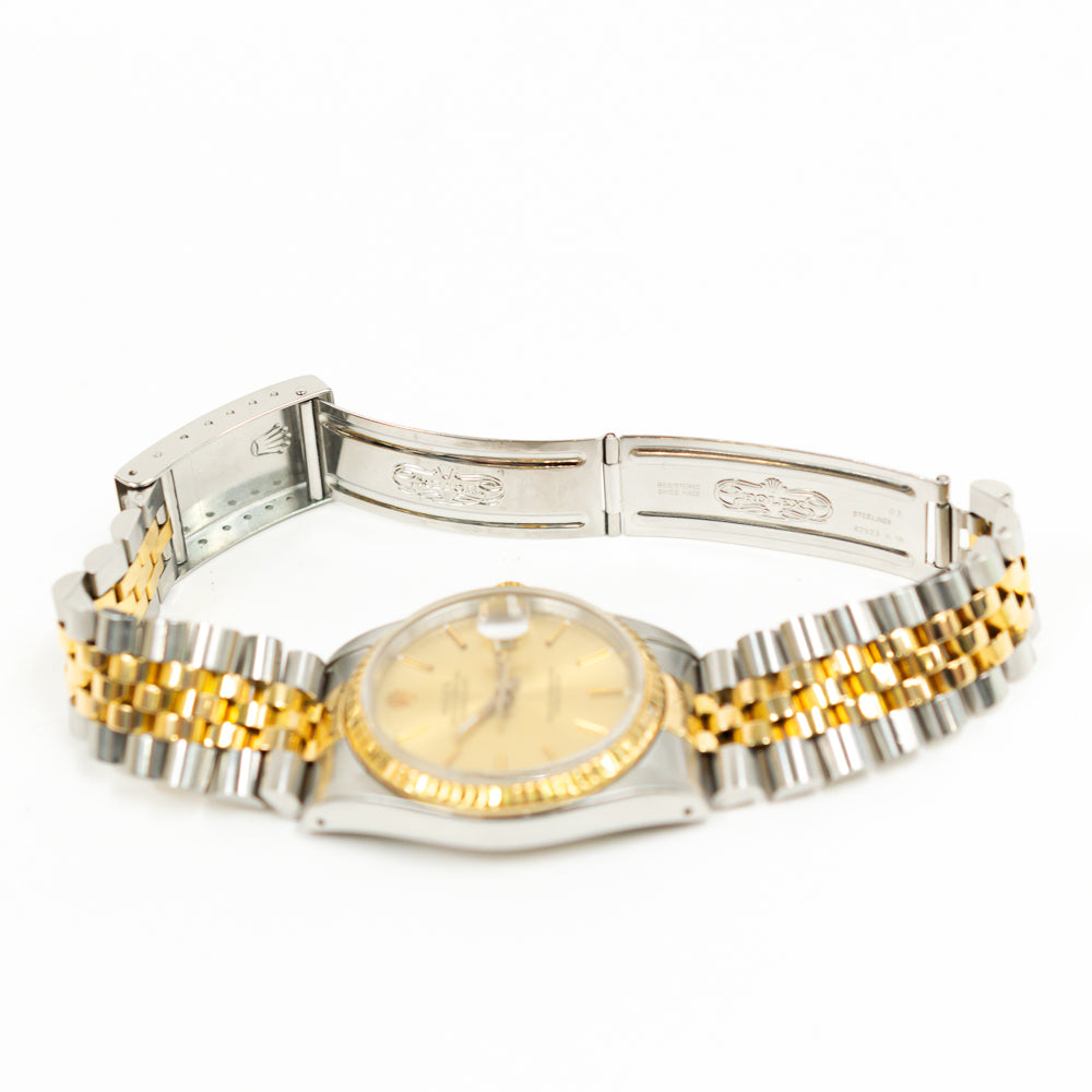 Rolex Perpetual Datejust Champagne Dial 16233