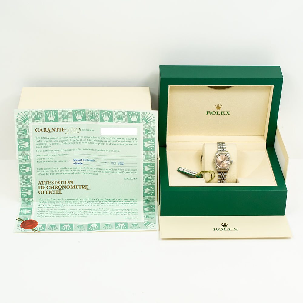 Rolex Datejust 26mm Pink Roman Dial 79174