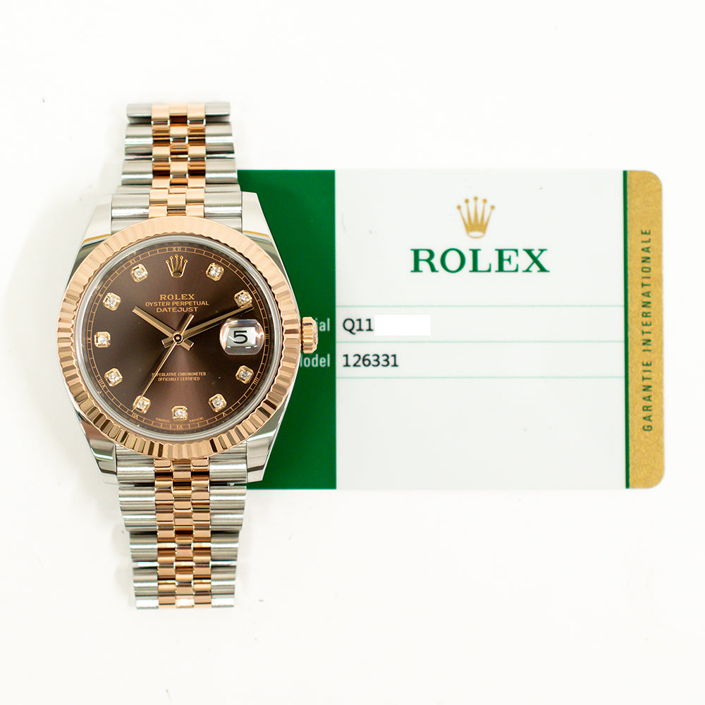 Rolex Datejust 41mm Chocolate Diamond Dial 126331G (2018)