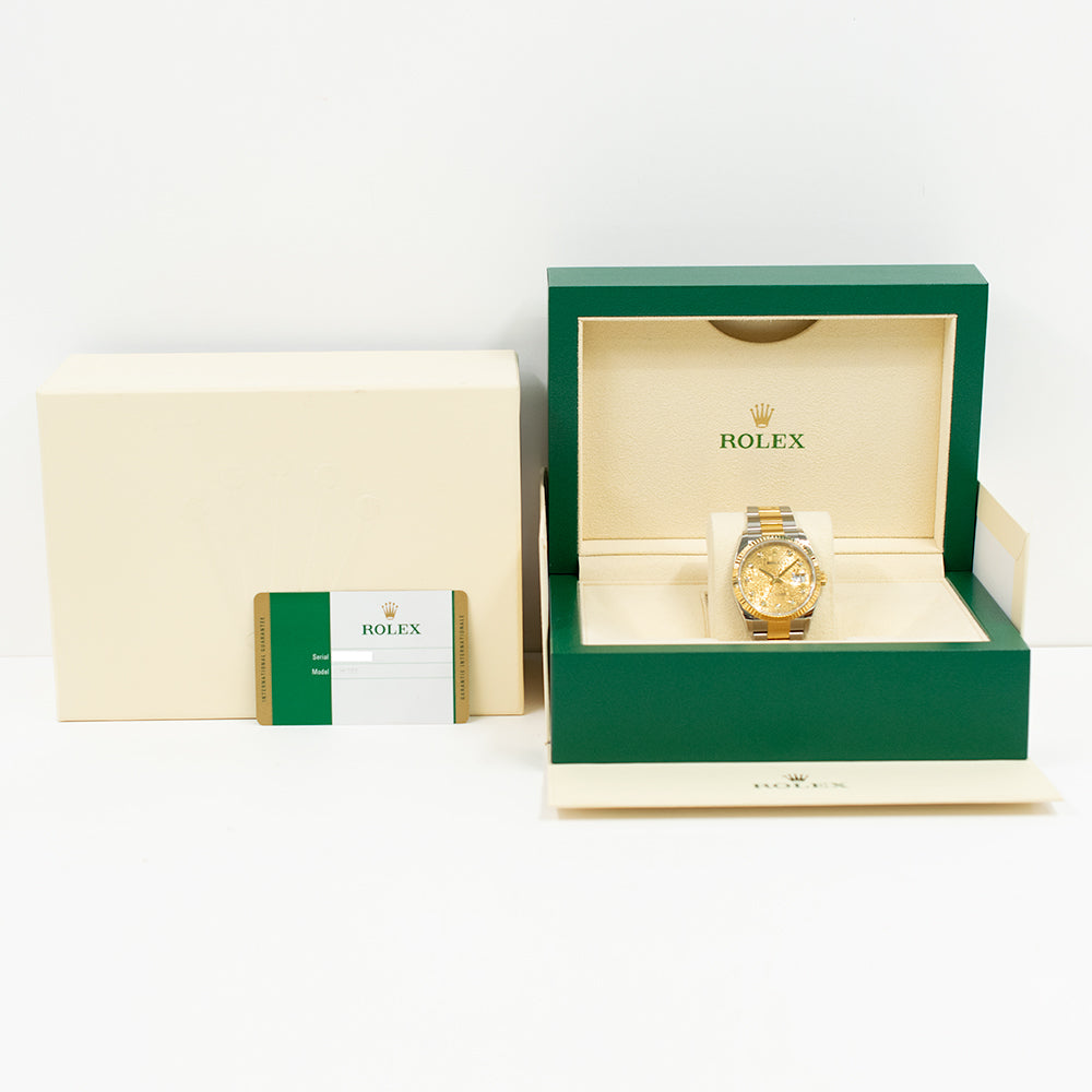 Rolex Datejust 36mm Champagne Jubilee Diamond Dial 126233 (2019)