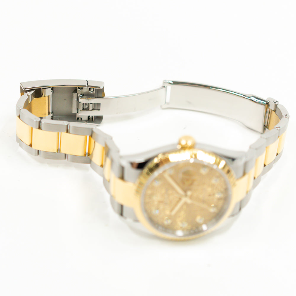 Rolex Datejust 36mm Champagne Jubilee Diamond Dial 126233 (2019)