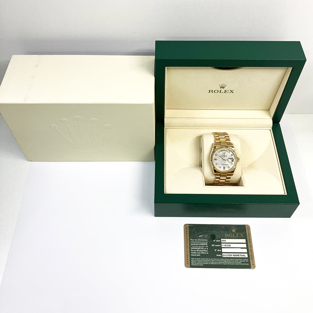Rolex Day-Date 36mm Meteorite Diamond Dial 118238 (2009)