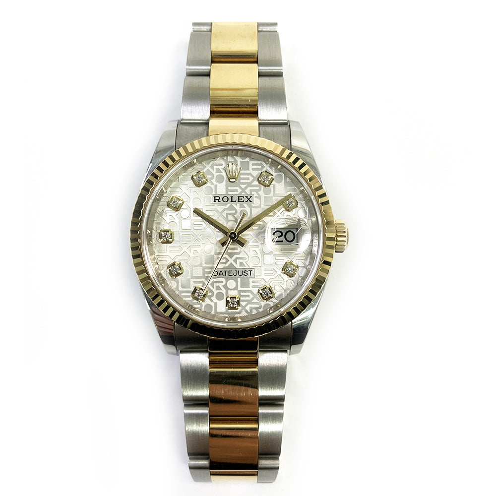 Rolex Datejust 36mm Silver Jubilee Diamond Dial 126233 (2021)