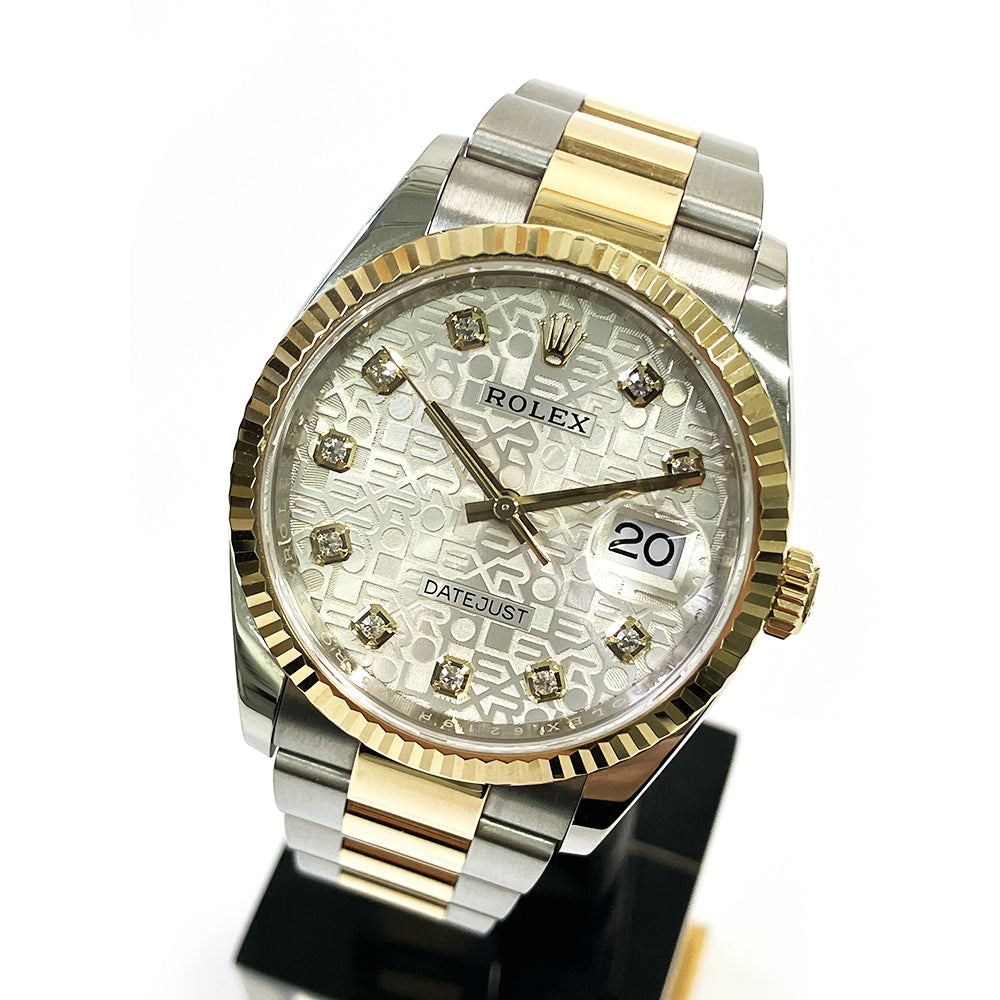 Rolex Datejust 36mm Silver Jubilee Diamond Dial 126233 (2021)