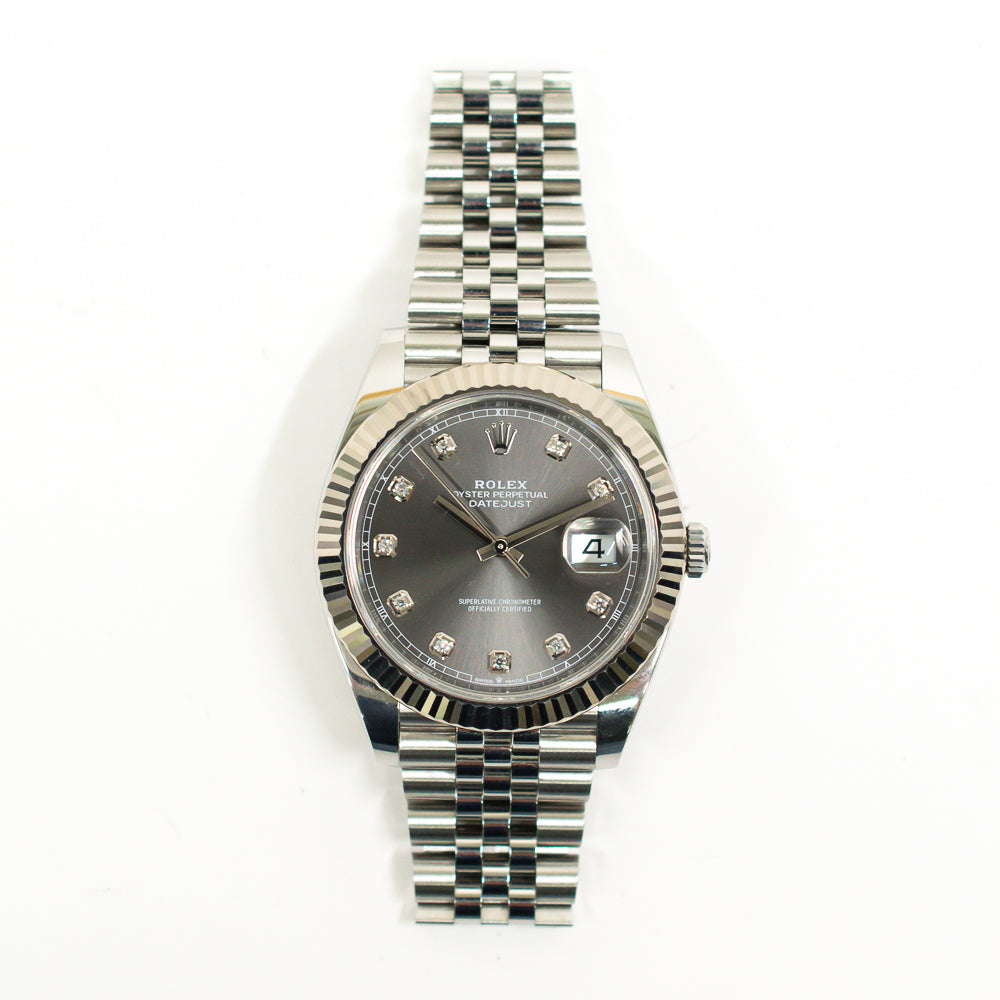 Rolex Datejust 41mm Dark Grey Diamond Dial 126334G (2021)