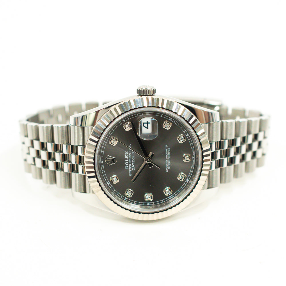 Rolex Datejust 41mm Dark Grey Diamond Dial 126334G (2021)