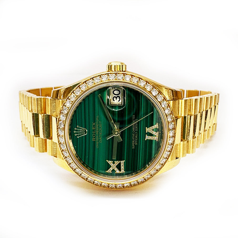 Rolex Datejust 31mm Diamond Bezel Yellow Gold Malac.. VI&IX Diamond Dial 278288RBR (2020)