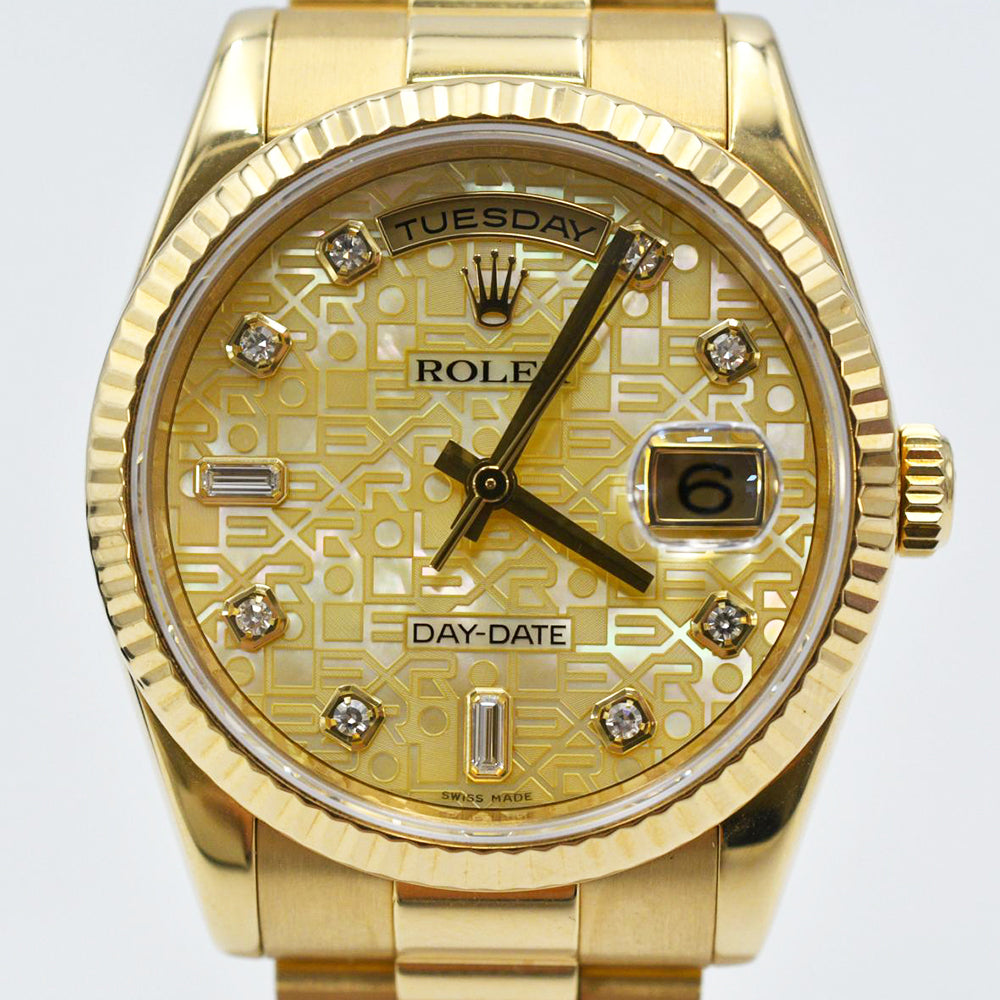 Rolex Day-Date 36mm Champagne Jubilee Diamond Dial 118238NCA (2013)